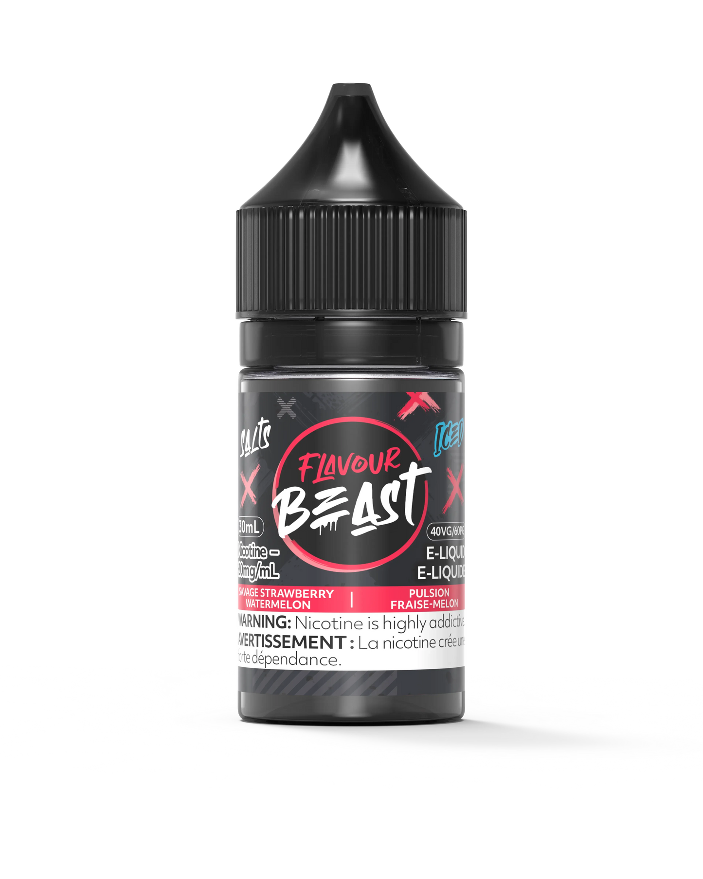 Flavour Beast E-Liquid | Savage Strawberry Watermelon Iced (30mL)