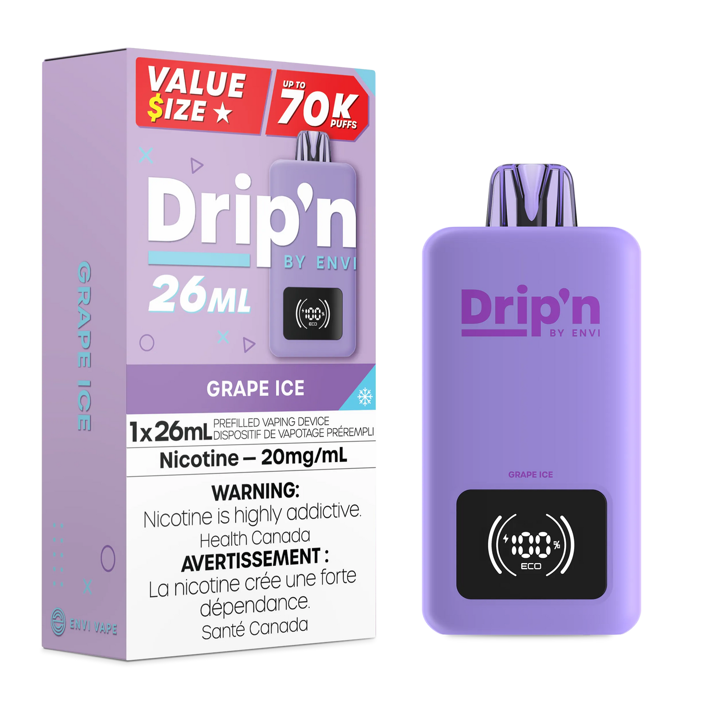 Grape Ice Drip’n 70k Value Series disposablevape