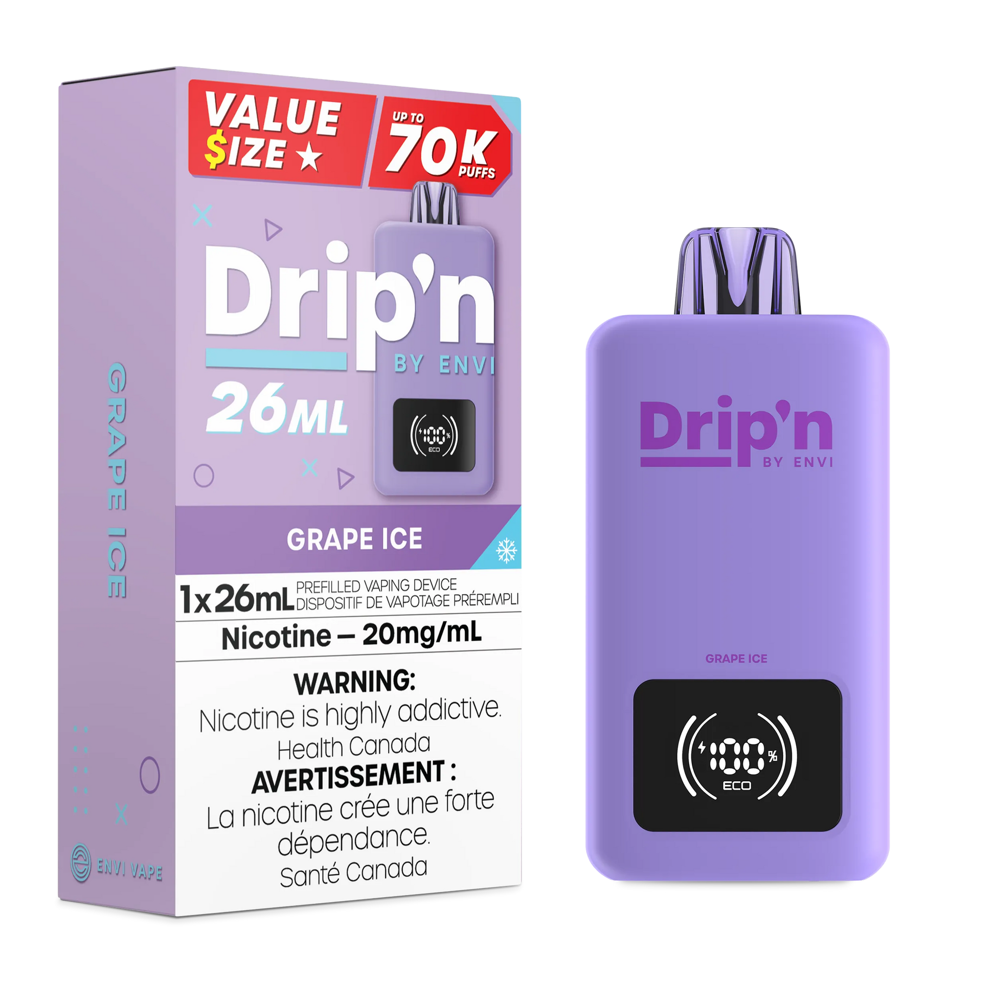 Grape Ice Drip’n 70k Value Series disposablevape