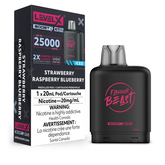 Level X FB Boost G2 Strawberry Raspberry Blueberry Iced