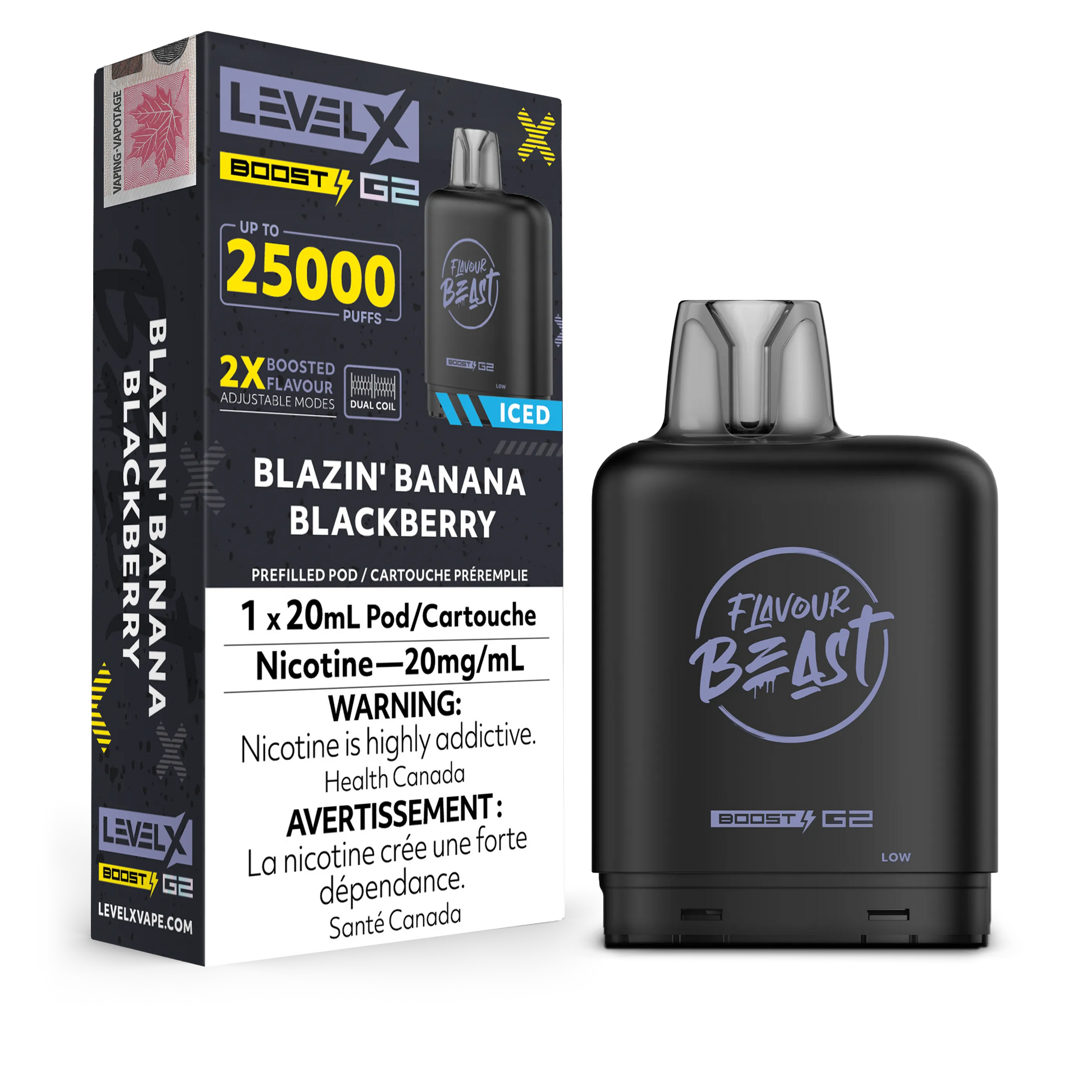 Level X FB Boost G2 Blazin' Banana Blackberry Iced