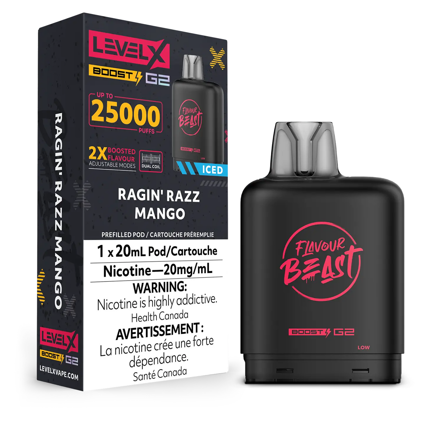 Level X FB Boost G2 Ragin' Razz Mango Iced