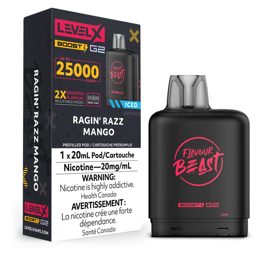 Level X FB Boost G2 Ragin' Razz Mango Iced
