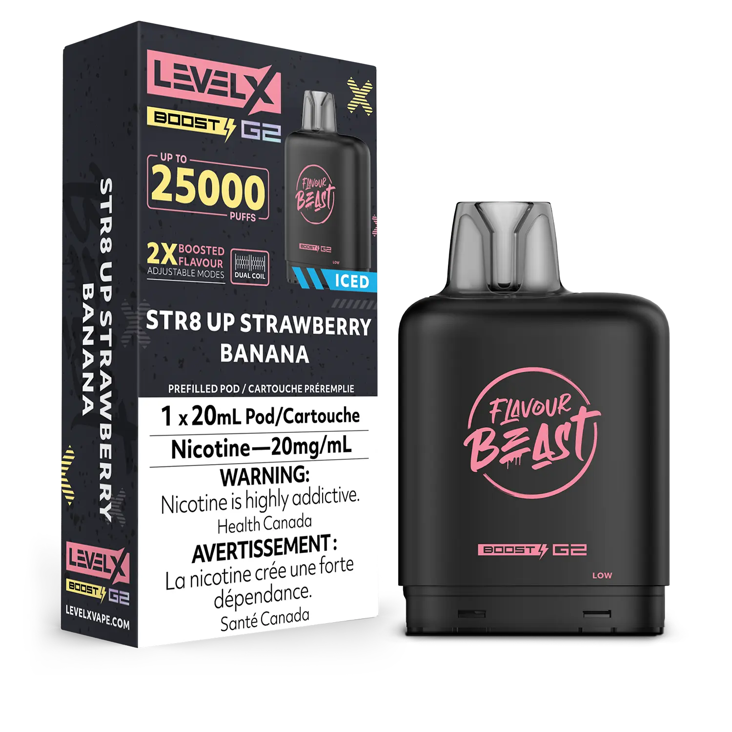 Level X FB Boost G2 STR8 Up Strawberry Banana Iced