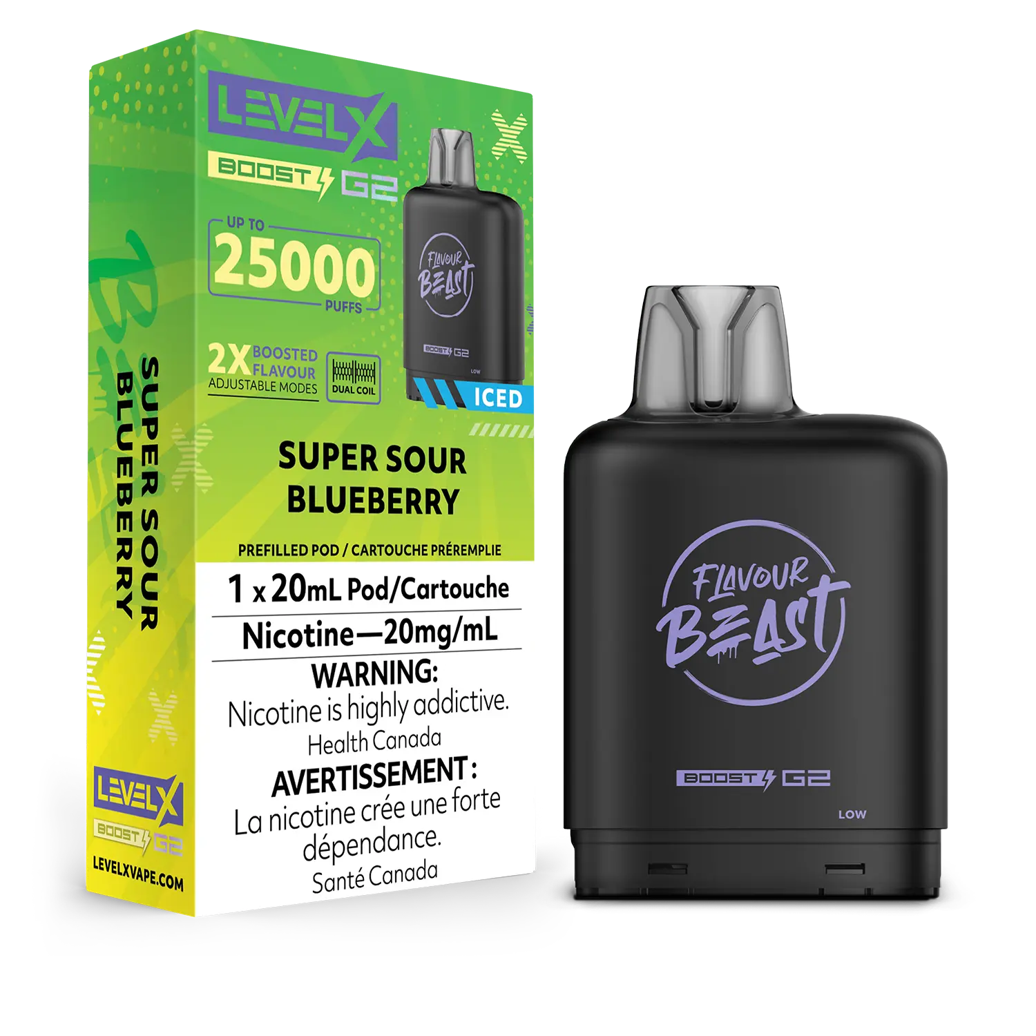 Level X FB Boost G2 Super Sour Blueberry Iced
