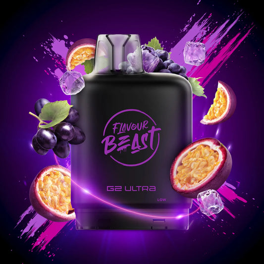 LevelX-G2-ULTRA-FlavourBeast-PodGroovyGrapePassionfruit